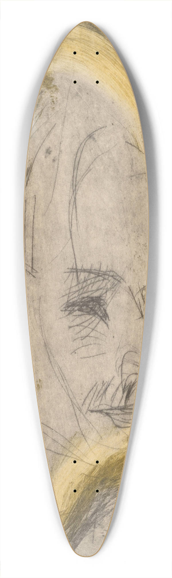 Ernst Ludwig Kirchner - Head of Dr. Bauer 39.3 inch art pintail longboard deck