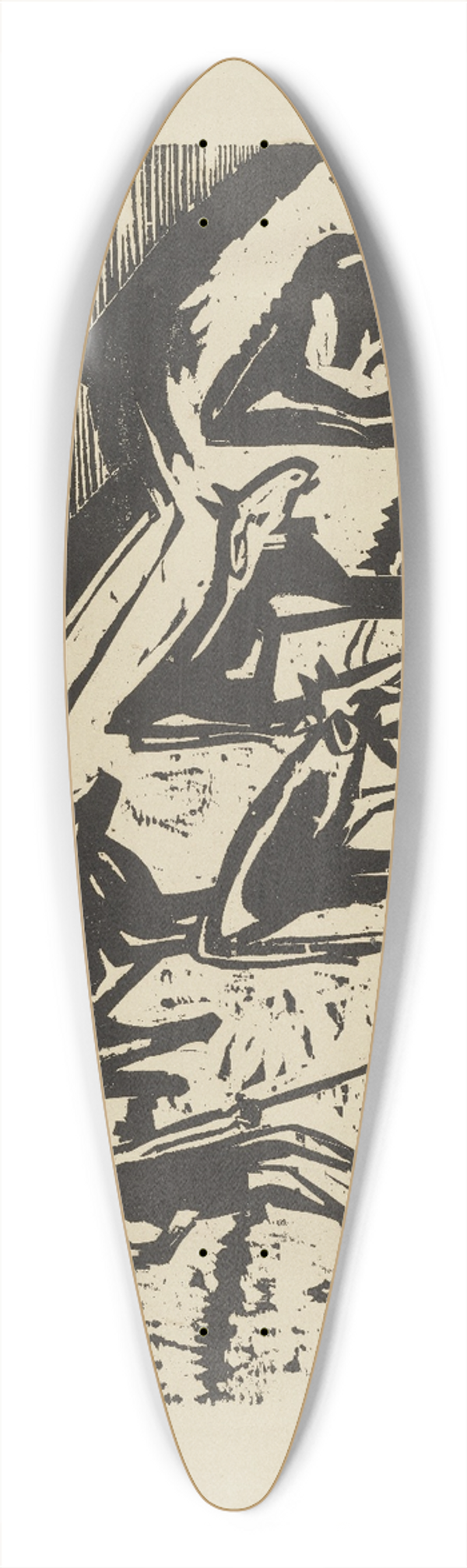 Ernst Ludwig Kirchner - Hirt mit fnf absteigenden Khen 39.3 inch art pintail longboard deck