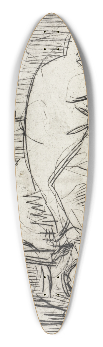 Ernst Ludwig Kirchner - Hirt mit Ziegen 39.3 inch art pintail longboard deck