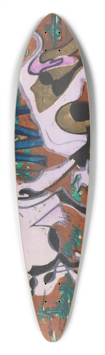 Ernst Ludwig Kirchner - Khe im Frhling 39.3 inch art pintail longboard deck