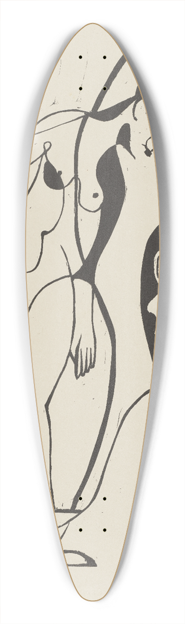 Ernst Ludwig Kirchner - Knstler und Modell 39.3 inch art pintail longboard deck