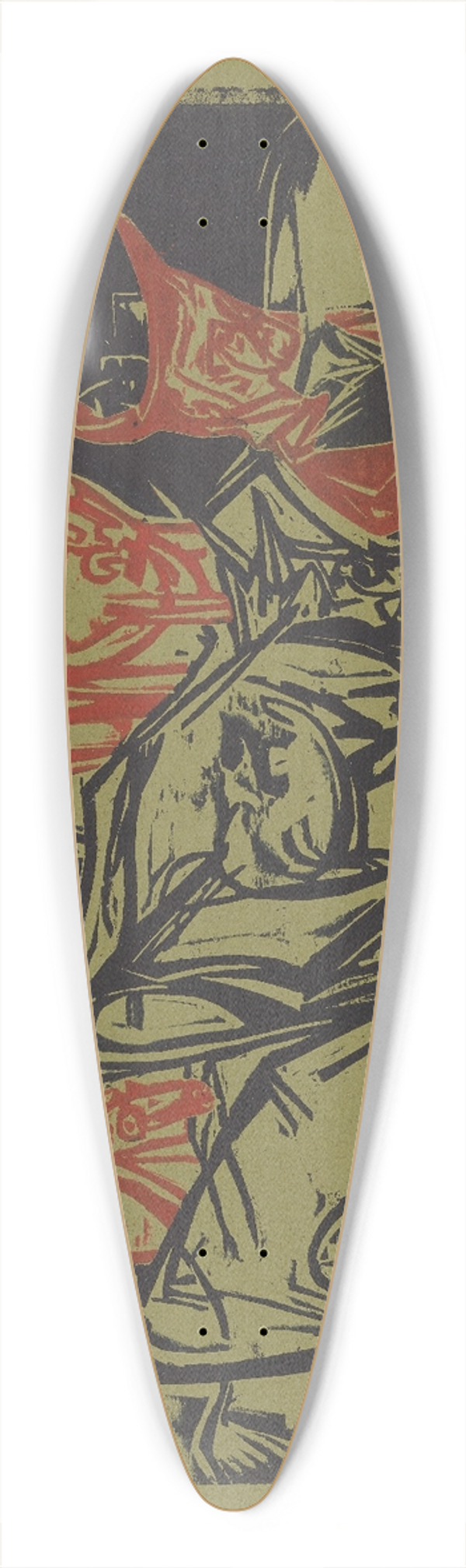Ernst Ludwig Kirchner - Kuhherde mit einem Hirten 39.3 inch art pintail longboard deck