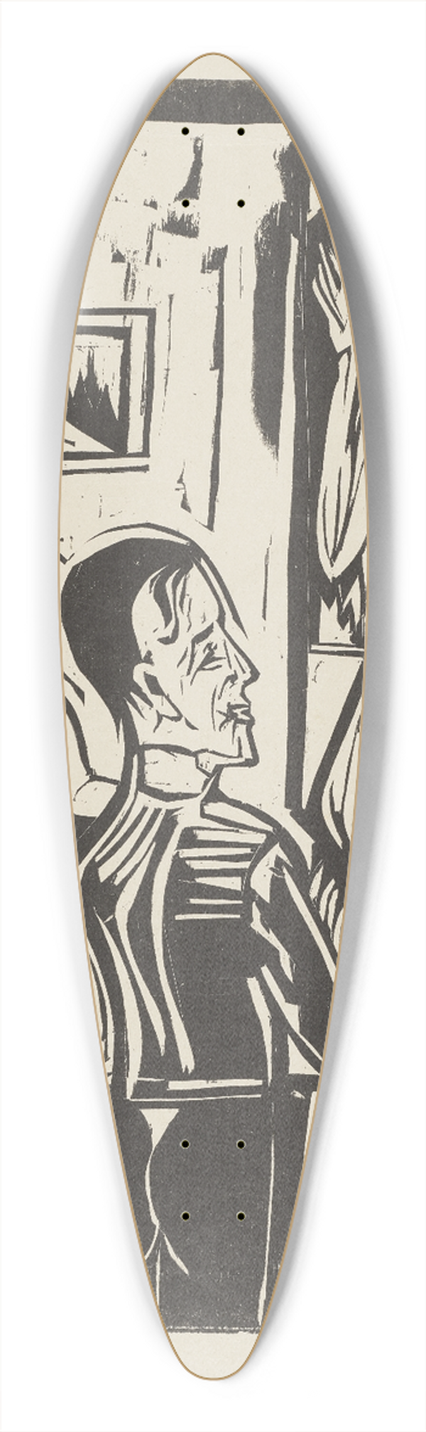 Ernst Ludwig Kirchner - Laprs midi du peintre 39.3 inch art pintail longboard deck