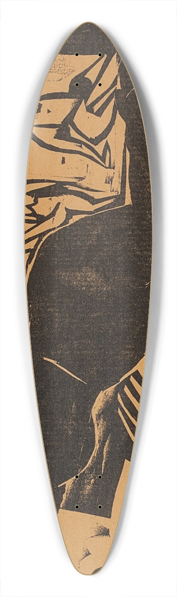 Ernst Ludwig Kirchner - Liegende Frau 39.3 inch art pintail longboard deck