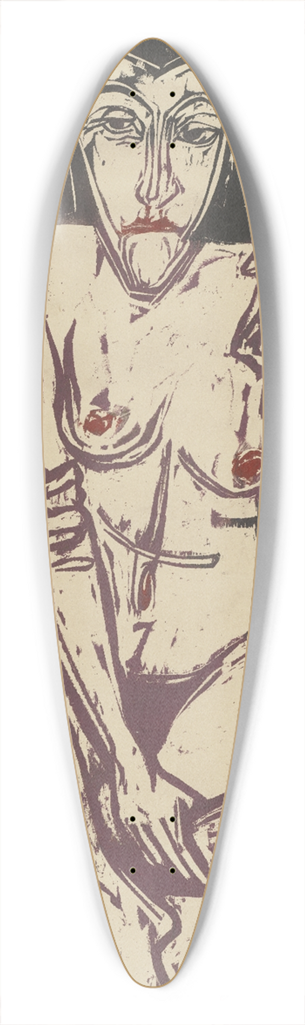 Ernst Ludwig Kirchner - Melancholie (Selbstbildnis mit Erna) 39.3 inch art pintail longboard deck