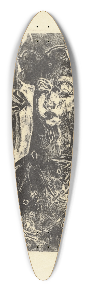 Ernst Ludwig Kirchner - Melancholischer Kopf 39.3 inch art pintail longboard deck