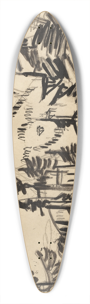 Ernst Ludwig Kirchner - Mountain Landscape with Fir Trees 39.3 inch art pintail longboard deck