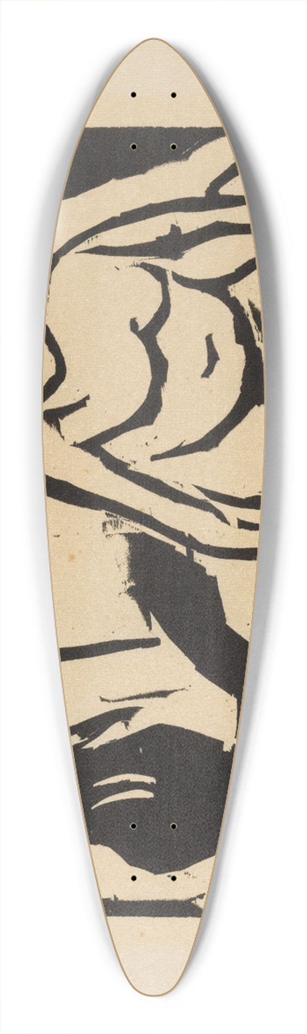 Ernst Ludwig Kirchner - Nude Girl in the Bath 39.3 inch art pintail longboard deck