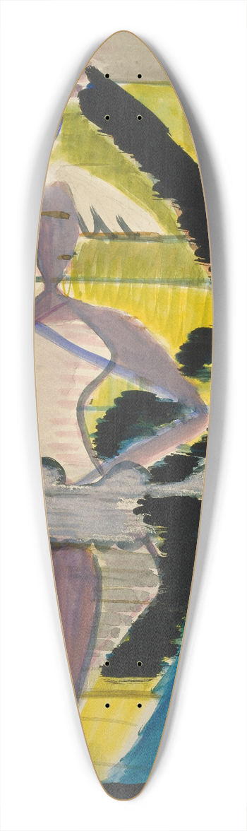 Ernst Ludwig Kirchner - Pirouetting Dancer 39.3 inch art pintail longboard deck