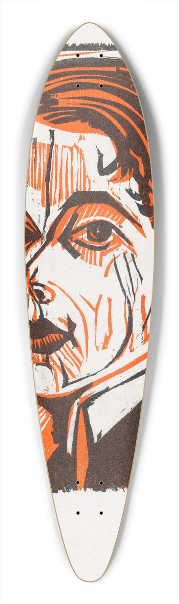 Ernst Ludwig Kirchner - Selbstbildnis mit Frauenprofil 39.3 inch art pintail longboard deck