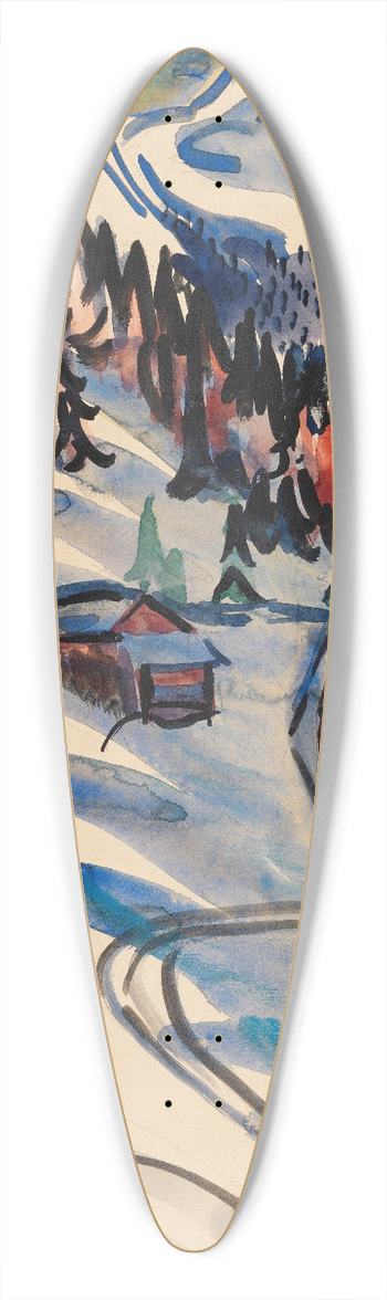 Ernst Ludwig Kirchner - Sertigtal im Winter 39.3 inch art pintail longboard deck