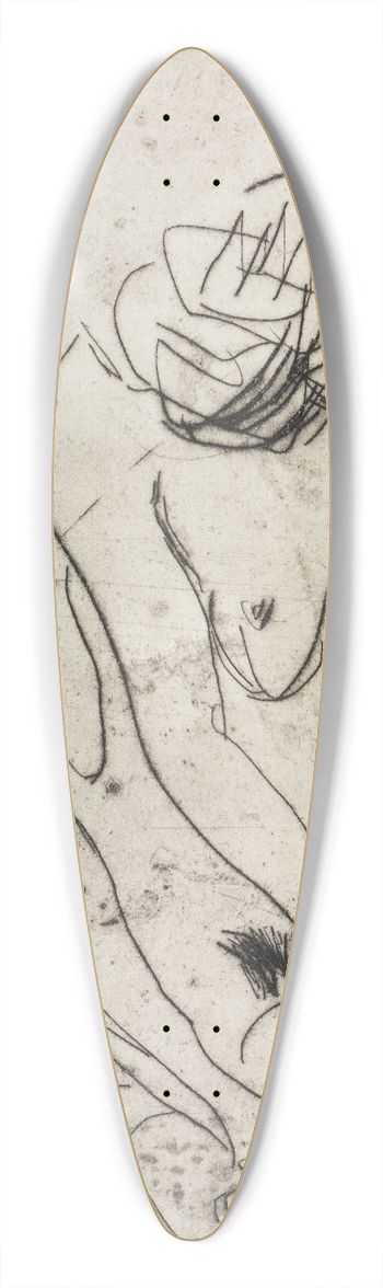 Ernst Ludwig Kirchner - Sich abtrocknendes Mdchen 39.3 inch art pintail longboard deck
