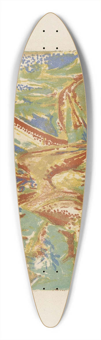 Ernst Ludwig Kirchner - Sieben Khe und Regenbogen 39.3 inch art pintail longboard deck