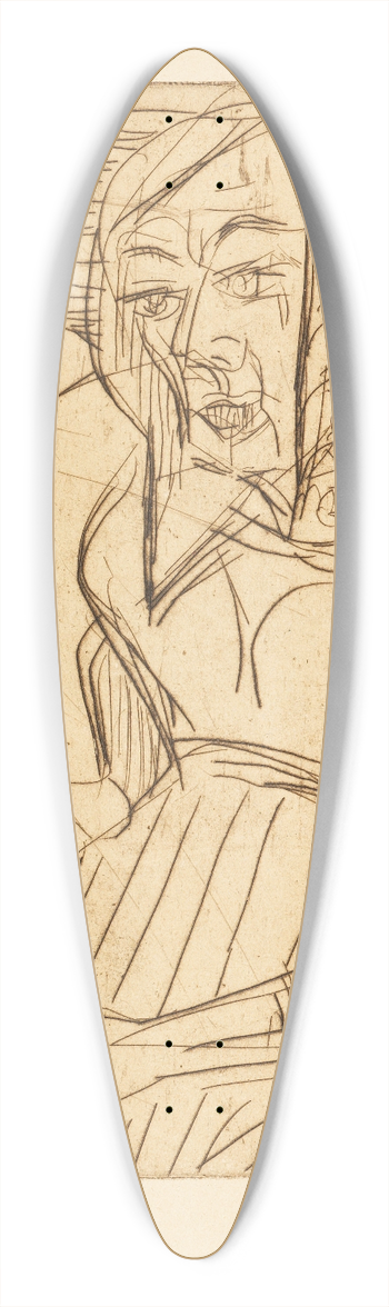 Ernst Ludwig Kirchner - Sitzende Buerin 39.3 inch art pintail longboard deck
