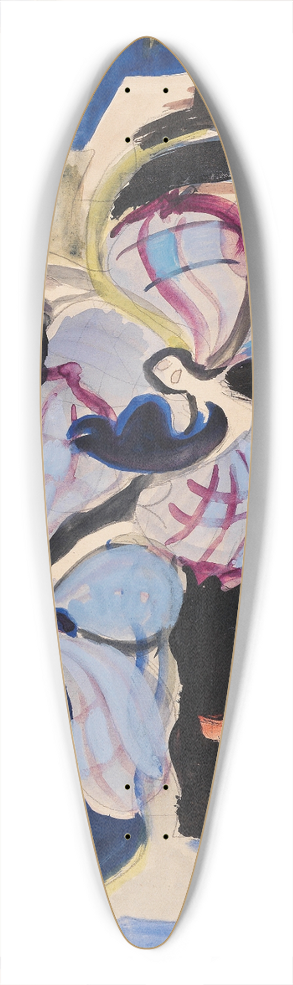 Ernst Ludwig Kirchner - Stillleben mit Orchideen (Tanzende Traumwesen) 39.3 inch art pintail longboard deck