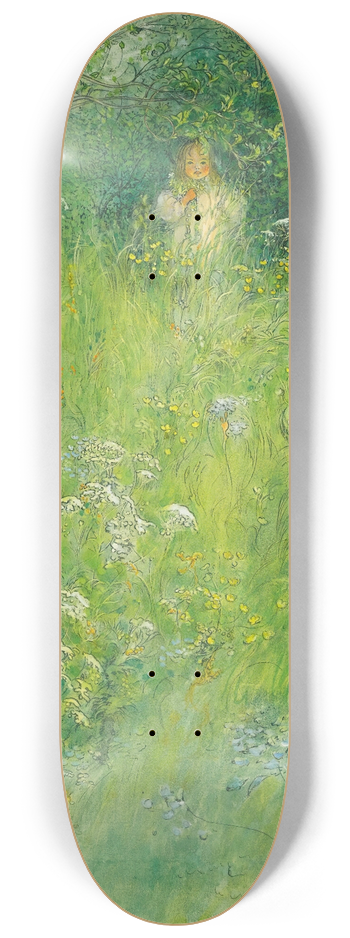 Carl Larsson - A Fairy (Kersti In The Meadow) 8.25 inch art skate deck