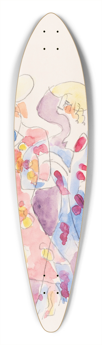 Ernst Ludwig Kirchner - Tnzerinnen 39.3 inch art pintail longboard deck