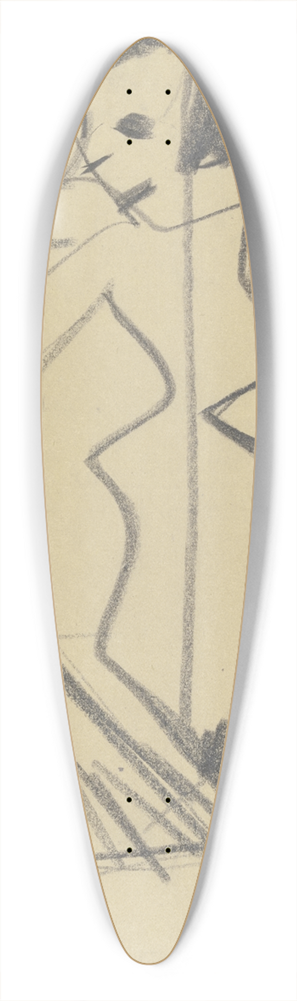 Ernst Ludwig Kirchner - Weiblicher Akt 39.3 inch art pintail longboard deck