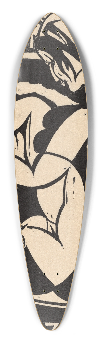 Ernst Ludwig Kirchner - Woman in the Bathtub 39.3 inch art pintail longboard deck