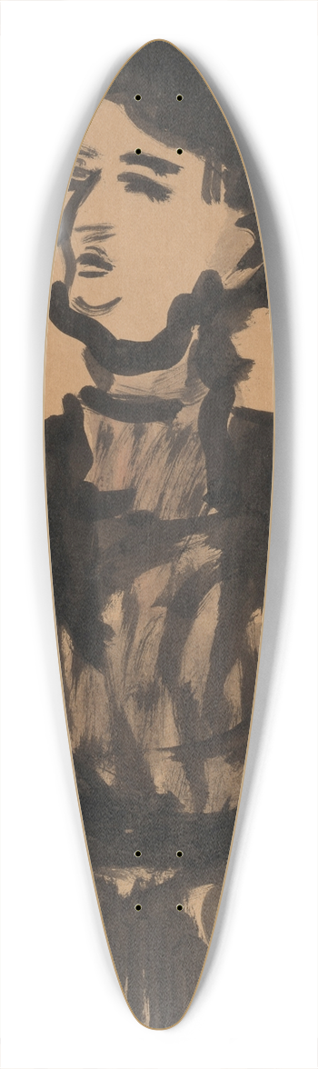 Ernst Ludwig Kirchner - Woman with Black Hat 39.3 inch art pintail longboard deck