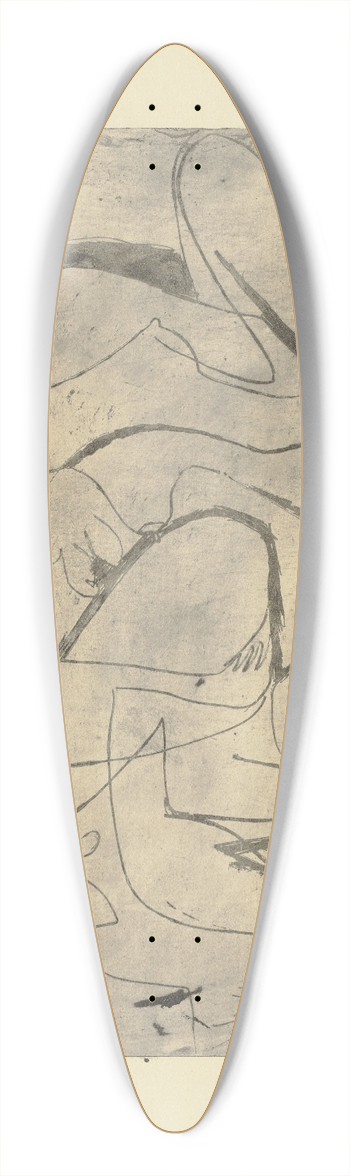 Ernst Ludwig Kirchner - Zwei sitzende Mdchen im Freien 39.3 inch art pintail longboard deck
