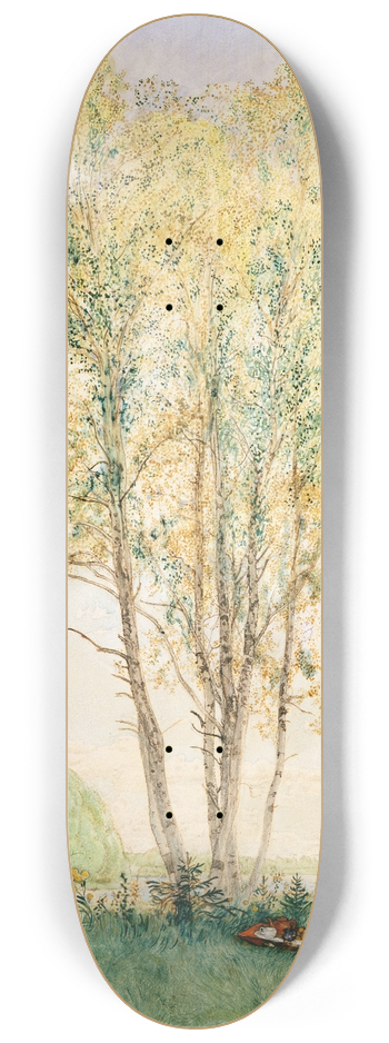 Carl Larsson - Beneath the Birches 8.25 inch art skate deck