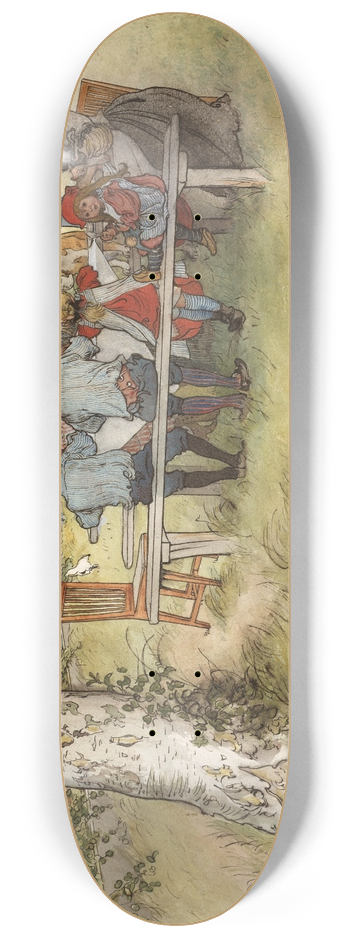 Carl Larsson - Breakfast under the Big Birch 8.25 inch art skate deck