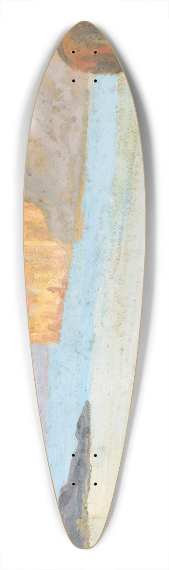 Ernst Schiess - Bay at the Sea with Rocks 39.3 inch art pintail longboard deck