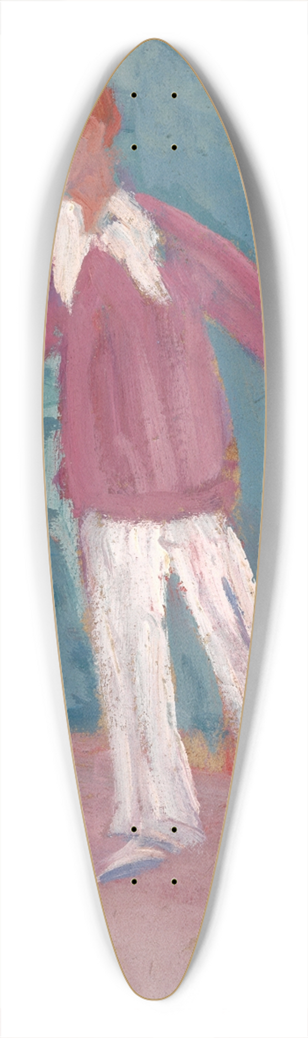 Ernst Schiess - Gesticulating Actor 39.3 inch art pintail longboard deck