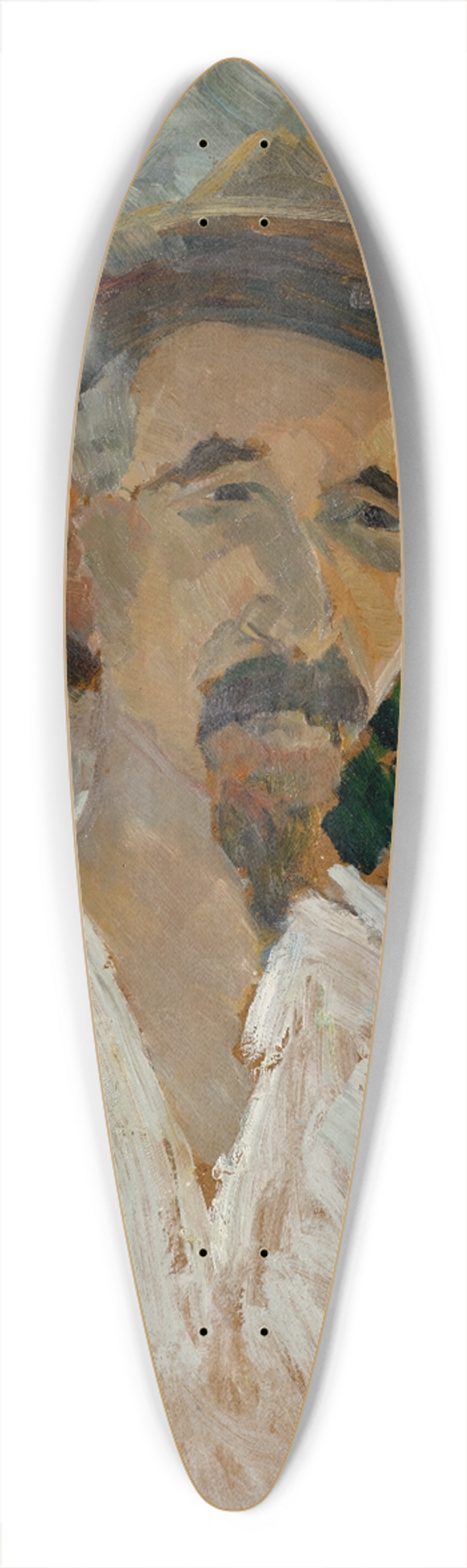 Ernst Schiess - Self-Portrait III 39.3 inch art pintail longboard deck