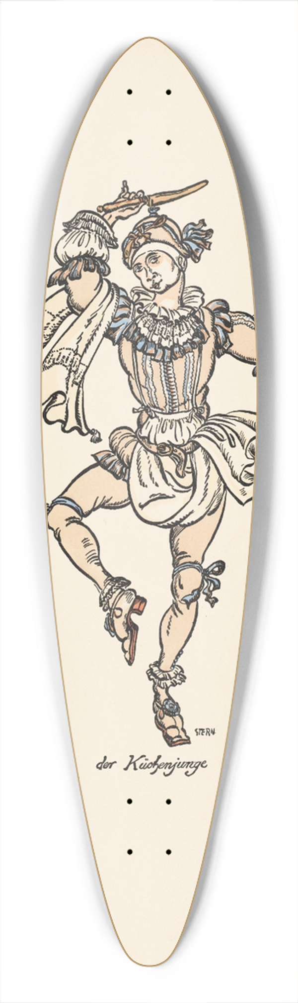 Ernst Stern - Der Kchenjunge 39.3 inch art pintail longboard deck