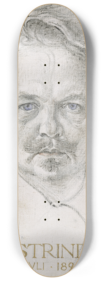 Carl Larsson - he Author August Strindberg 8.25 inch art skate deck