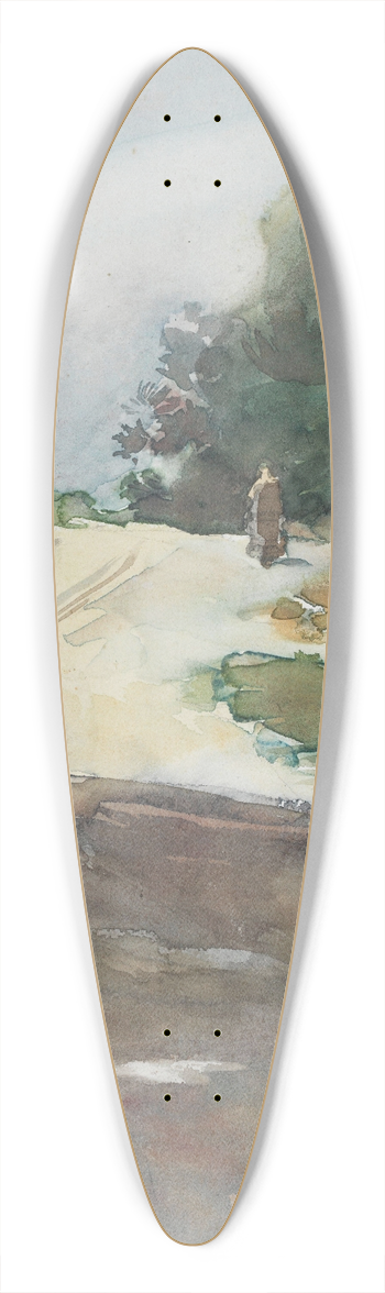 Ernst Witkamp - Zandweg door bosrijk landschap 39.3 inch art pintail longboard deck