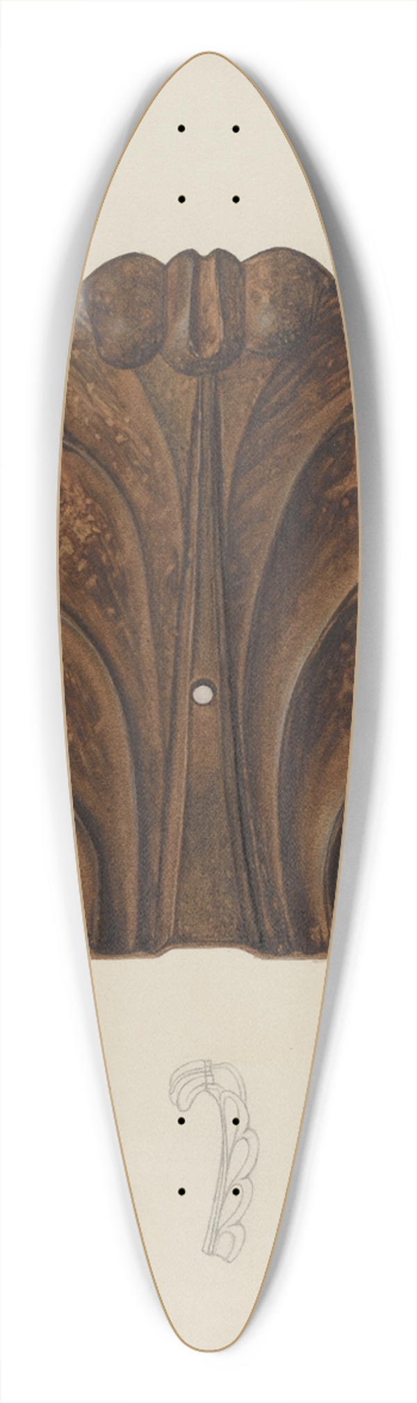 Erwin Stenzel - Ornament 39.3 inch art pintail longboard deck
