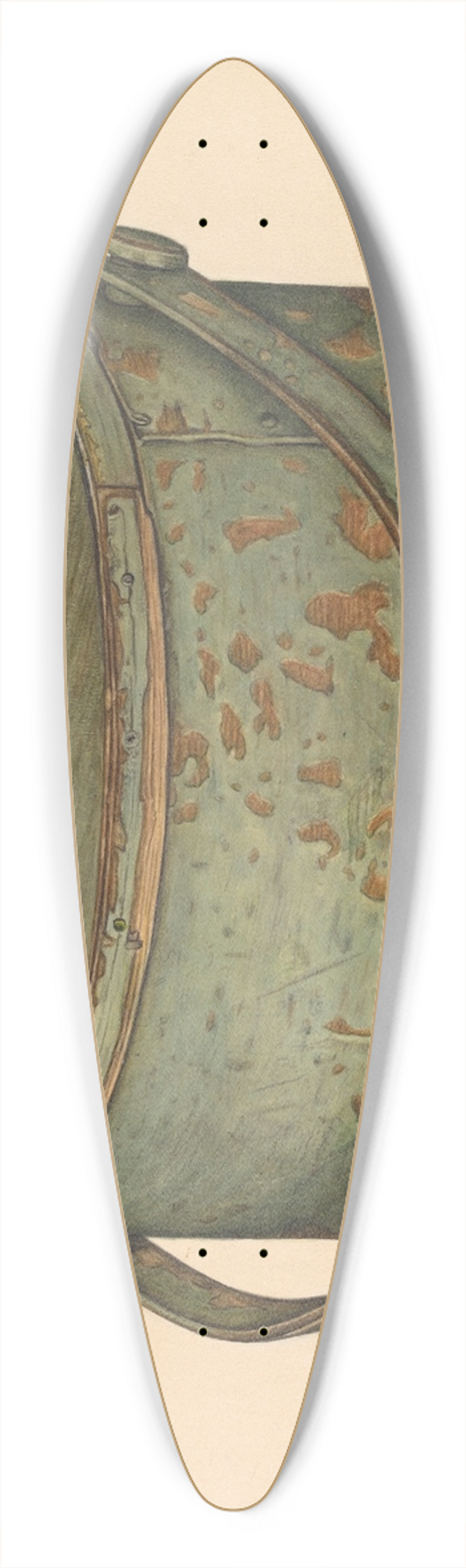 Erwin Stenzel - Sugar Pail with Cover 39.3 inch art pintail longboard deck