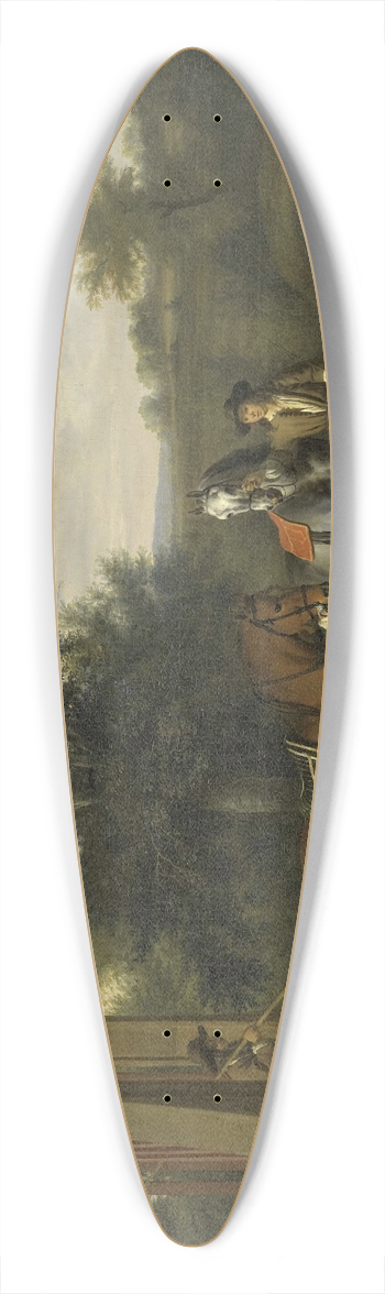 Esaias van de Velde - The Hunting Party 39.3 inch art pintail longboard deck