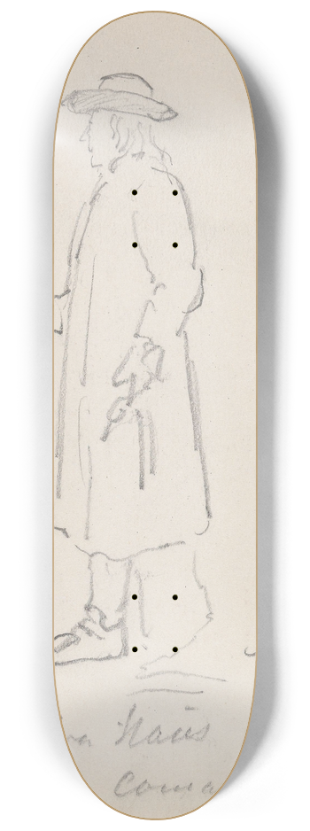 Adolph Tidemand - Mannsfigur i drakt fra Fan 8.25 inch art skate deck