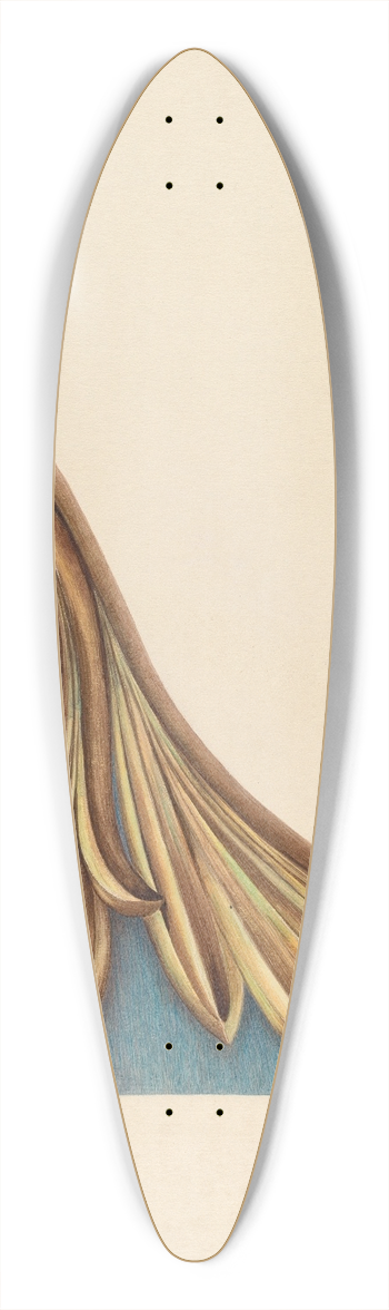 Ethel Dougan - Figurehead from Yacht 39.3 inch art pintail longboard deck