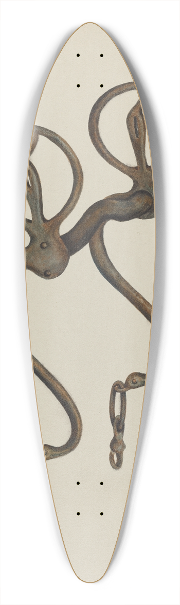 Ethel Dougan - Iron Bit 39.3 inch art pintail longboard deck