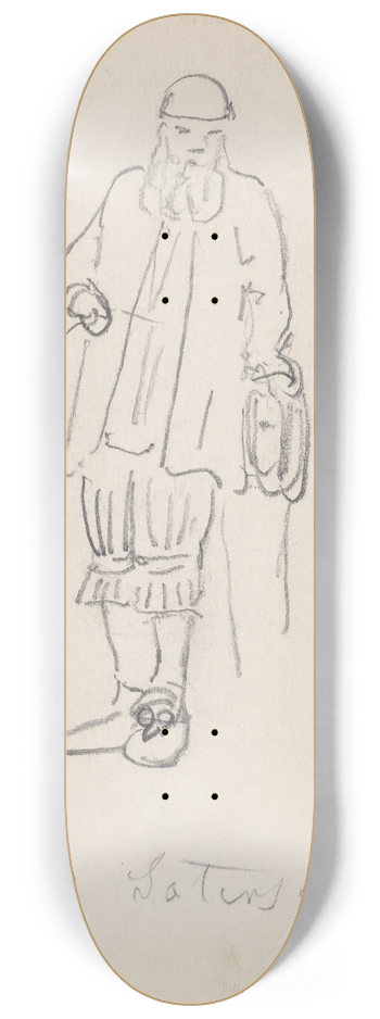 Adolph Tidemand - Mannsfigur i drakt fra Setesdal 8.25 inch art skate deck