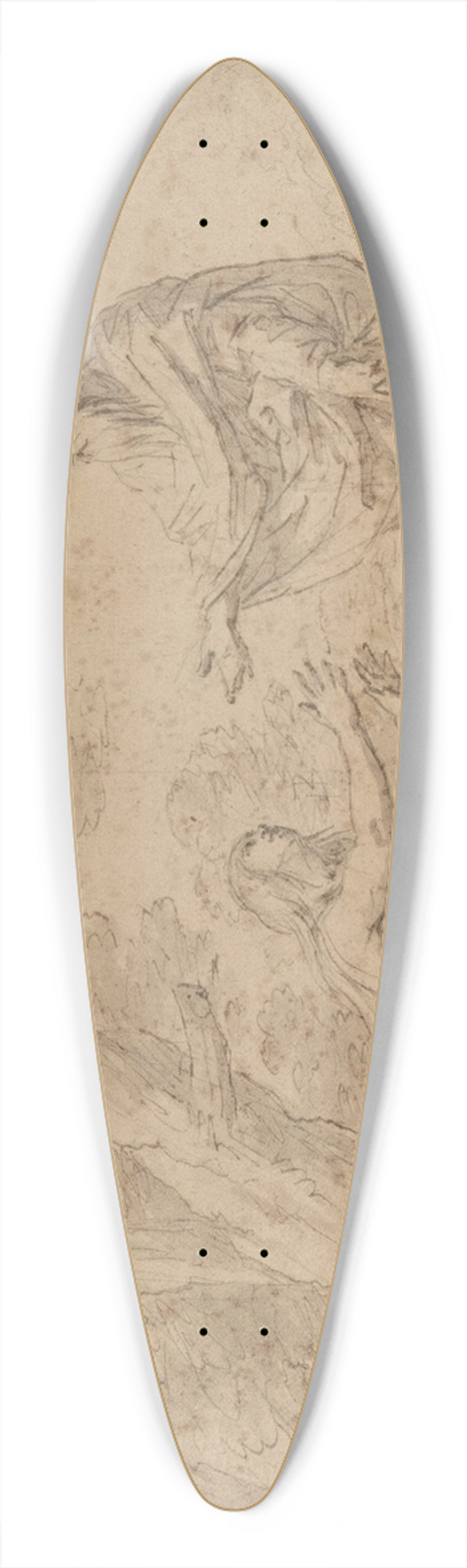 Etienne Parrocel - The Creation of Eve 39.3 inch art pintail longboard deck