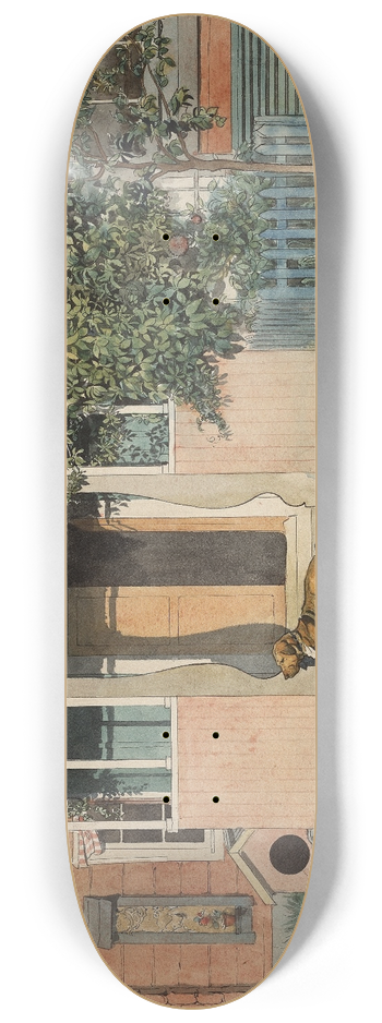 Carl Larsson - The Veranda 8.25 inch art skate deck