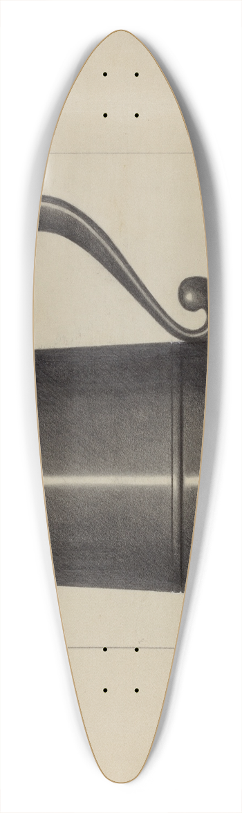 Eugene Barrell - Pewter Mug 39.3 inch art pintail longboard deck
