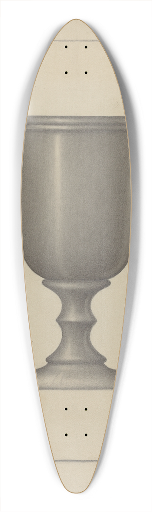 Eugene La Foret - Pewter Chalice 39.3 inch art pintail longboard deck