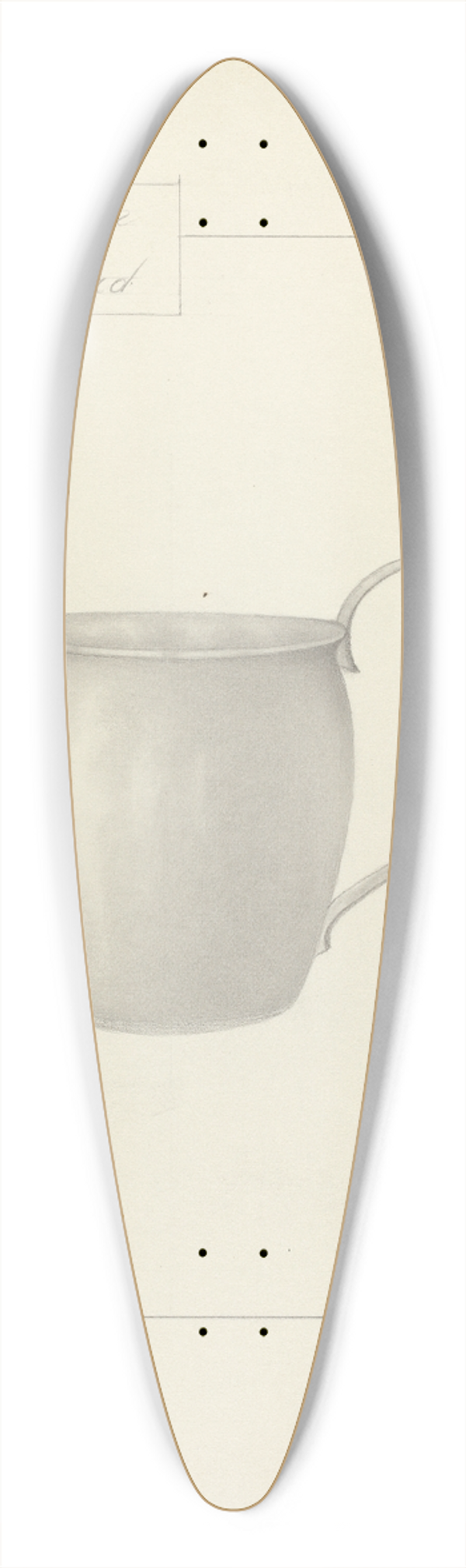 Eugene La Foret - Silver Cup 39.3 inch art pintail longboard deck