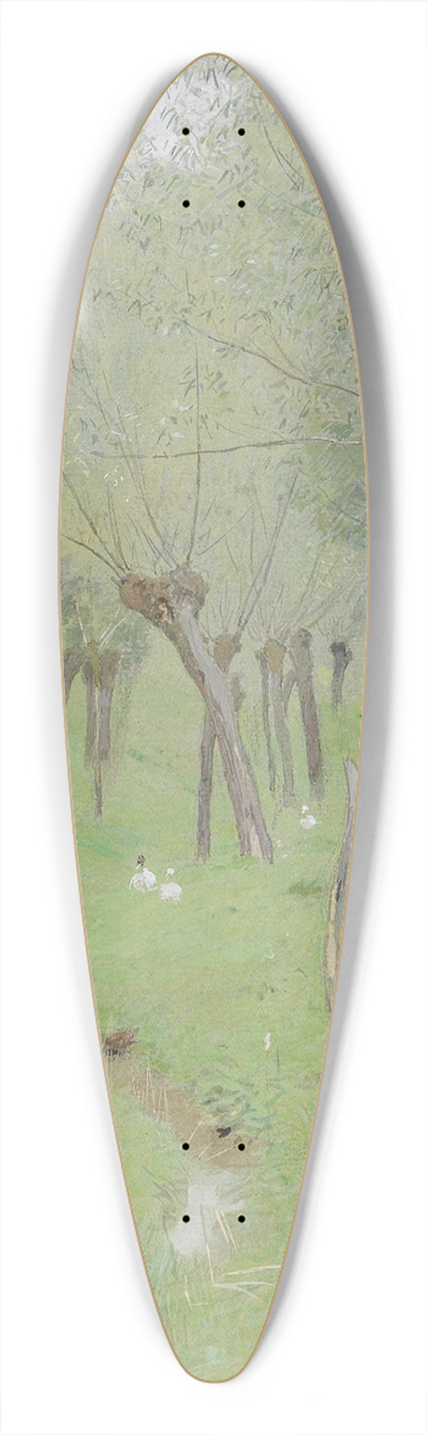 Eugen Jettel - Dorfstrae nach dem Regen 39.3 inch art pintail longboard deck