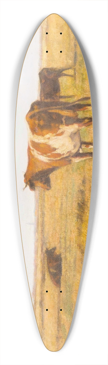 Eugen Jettel - Rinder auf Sommerwiese 39.3 inch art pintail longboard deck