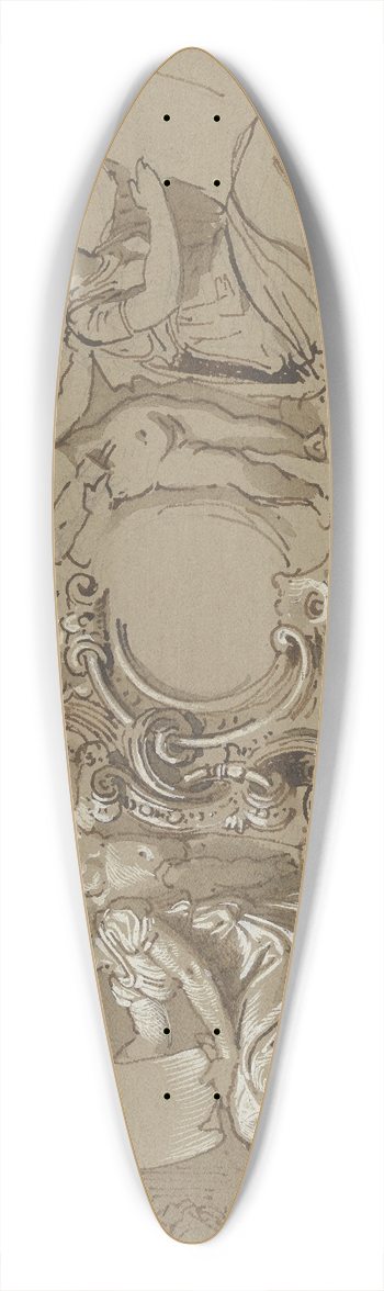 Eugen Klimsch - Kopfleiste mit figrlichem Schmuck. 39.3 inch art pintail longboard deck