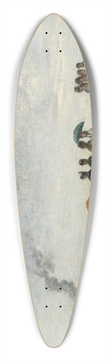 Eugne Boudin - Figures on the Beach 39.3 inch art pintail longboard deck