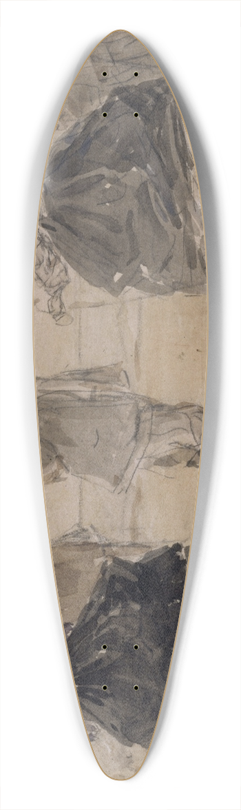 Eugne Boudin - Groupe au bord de la mer 39.3 inch art pintail longboard deck